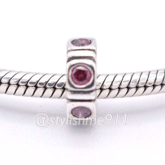 Authentic PANDORA Trinity Pink CZ Spacer - 790368PCZ - Picture 2 of 11